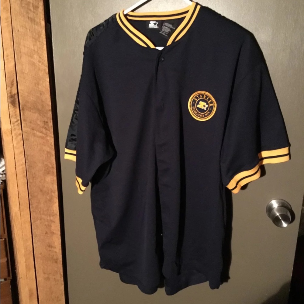 Starter Established 1971 Vtg Patch Baseball Jersey - image 1